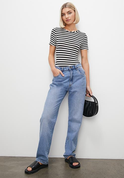 Superbalist - Tee bodysuit - black & white stripe