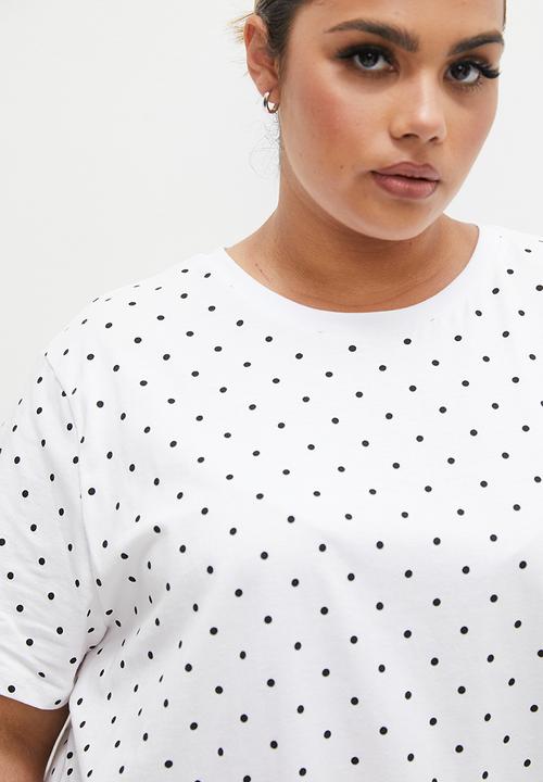Superbalist - Basic crew aop tee - white 