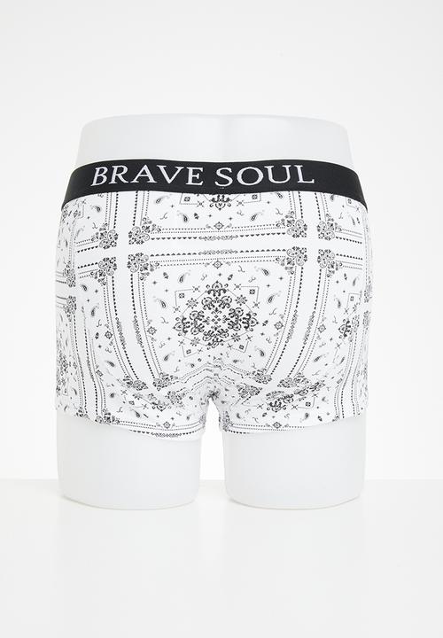 Brave Soul - Deontay 2 pack boxers - optic white & jet black