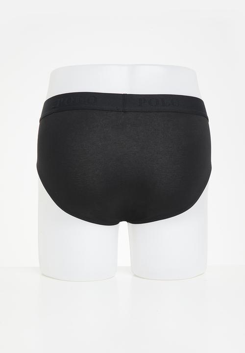 POLO - Men basic knit brief 3 pack - black