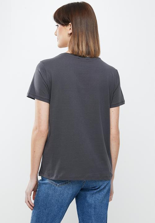 Koton - Crew neck 2 pack knitted T-shirt - black & white 