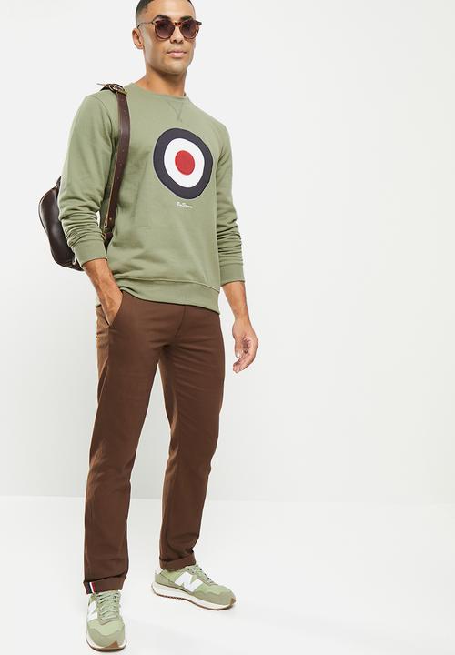 Ben Sherman - Target emb crew fleece - olive