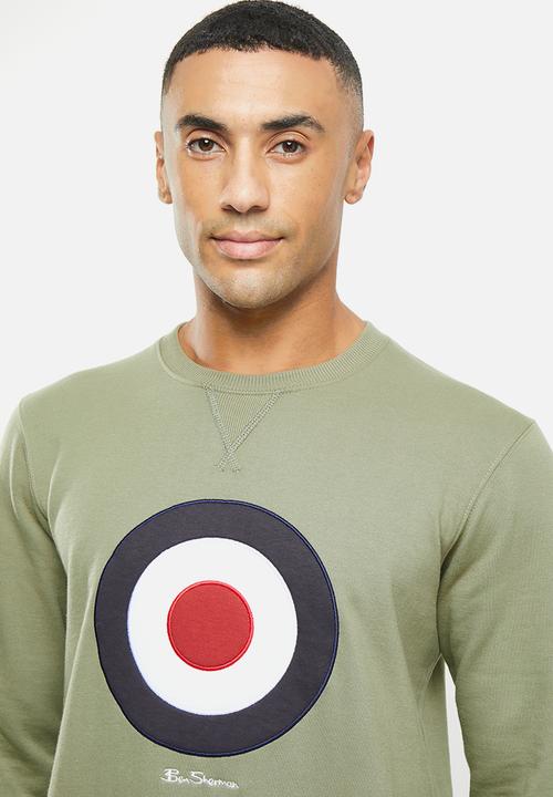 Ben Sherman - Target emb crew fleece - olive