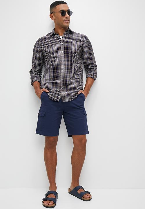 Lark & Crosse - Cargo short - blue