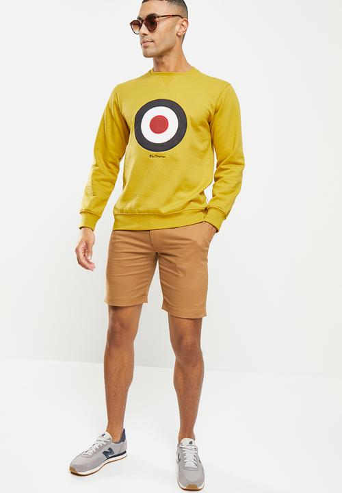 Ben Sherman - Target emb crew fleece - dijon