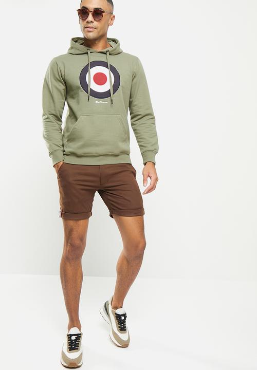 Ben Sherman - Target emb pullover hoody - olive