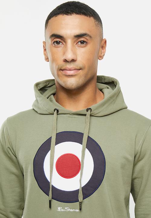 Ben Sherman - Target emb pullover hoody - olive