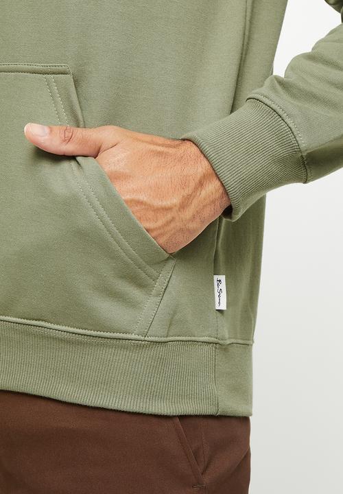 Ben Sherman - Target emb pullover hoody - olive