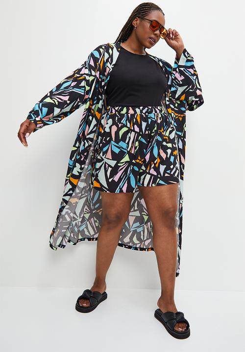 Superbalist - Co-ord printed easy pull on short - stained glass print