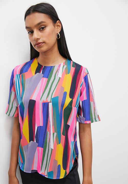 Superbalist - Basic woven shell - pink abstract