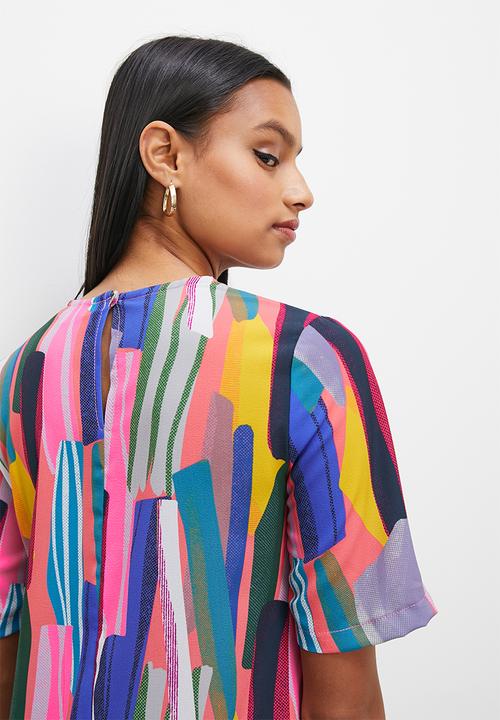 Superbalist - Basic woven shell - pink abstract