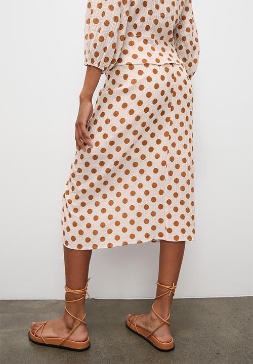 Superbalist - Sarong midi skirt - tobacco