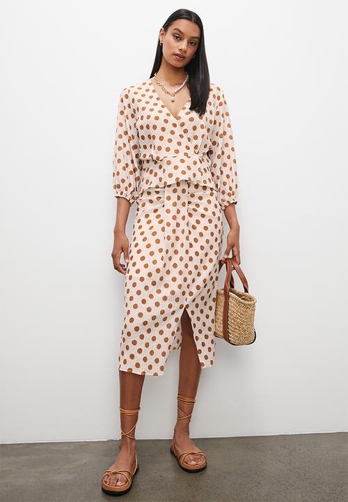Superbalist - Sarong midi skirt - tobacco