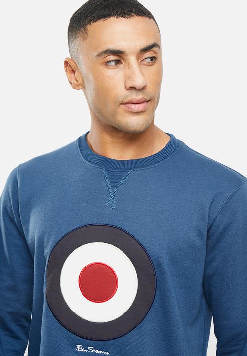 Ben Sherman - Target emb crew fleece - blue