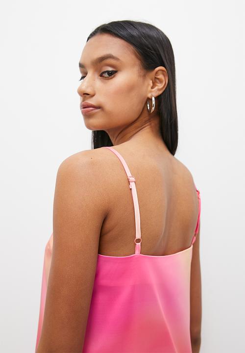 Superbalist - Strappy a-line dress - pink watercolour