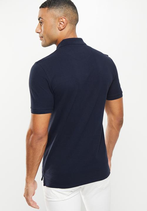 POLO - Men slim fit logo golfer - navy