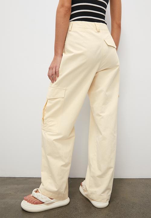 Superbalist - Midrise slim leg cargo - ecru