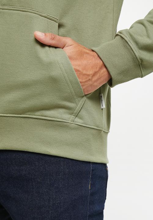 Ben Sherman - Target emb zip thru hoody - olive