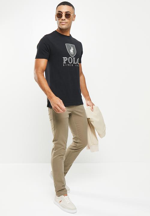 POLO - Men shield printed tee - black