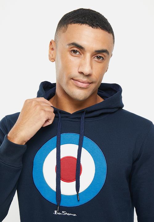 Ben Sherman - Target emb pullover hoody - navy