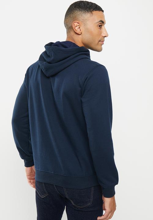 Ben Sherman - Target emb pullover hoody - navy