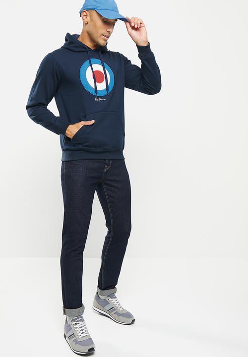 Ben Sherman - Target emb pullover hoody - navy