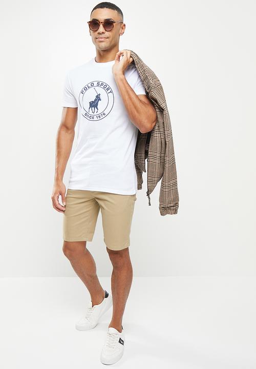 POLO - Men sport thami short sleeve logo tee - white