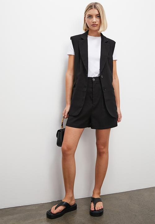 Superbalist - Sleeveless blazer - black