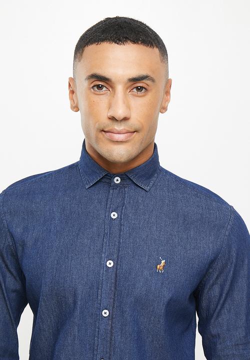 POLO - Men pjc tony ls denim shirt - dark wash