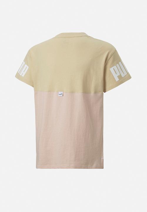 PUMA - Puma power colorblock tee g - light sand