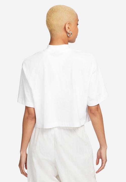 Nike - W nsw essntl mock boxy short sleeve top - white