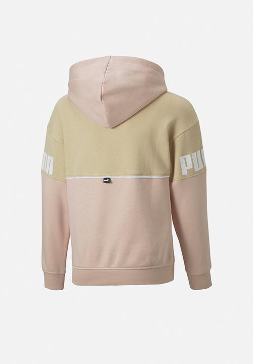 PUMA - Puma power colorblock hoodie fl g - light sand
