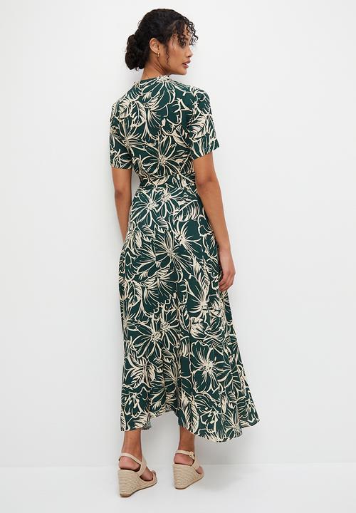 edit - Mandarin belted maxi - olive