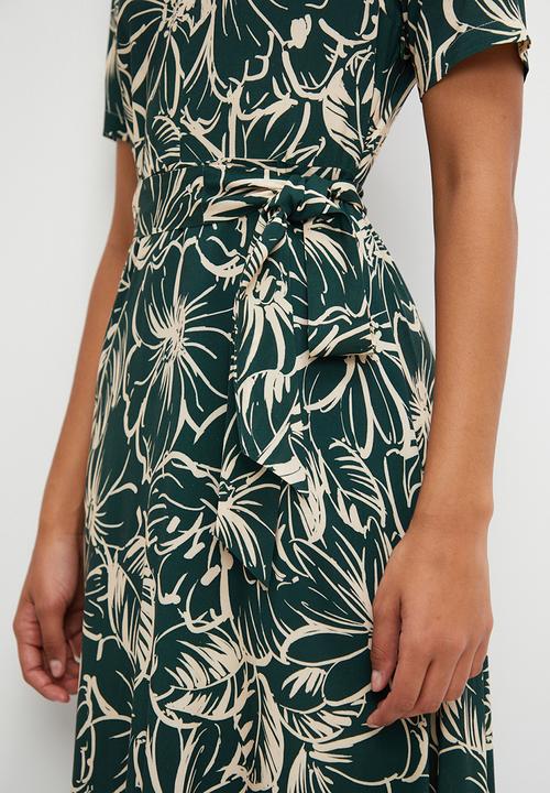 edit - Mandarin belted maxi - olive