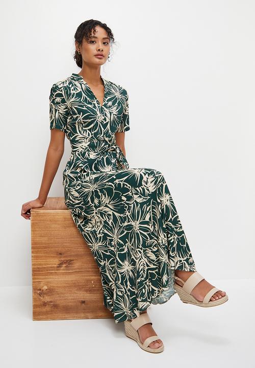 edit - Mandarin belted maxi - olive