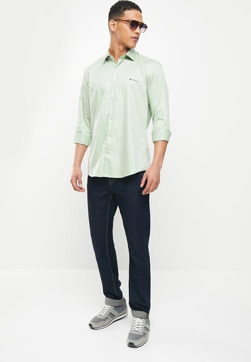 Ben Sherman - Slim ben shirt sage - sage
