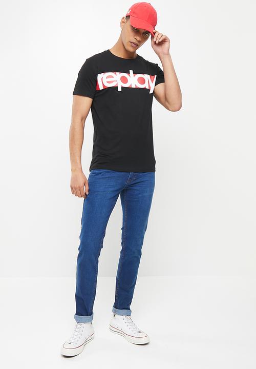 Replay - Replay basic jersey t-shirt - black
