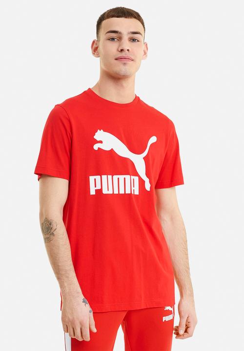 PUMA - Classics logo tee - high risk red