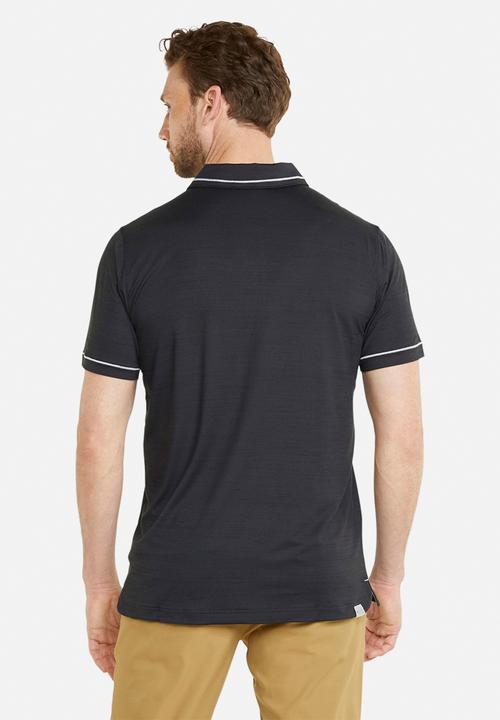 PUMA - Cloudspun monarch polo - puma black heather-high rise