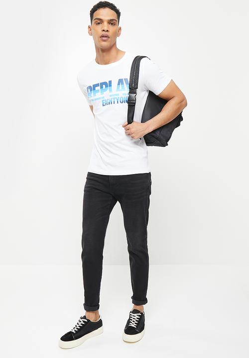 Replay - Replay basic jersey t-shirt - white