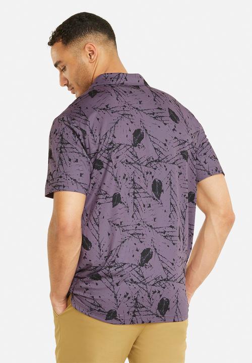 PUMA - Cloudspun golf  static polo - purple charcoal-puma black