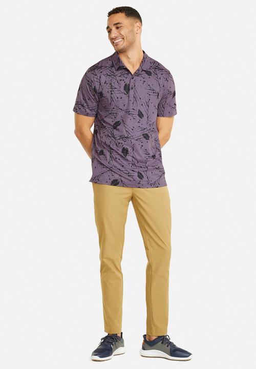 PUMA - Cloudspun golf  static polo - purple charcoal-puma black