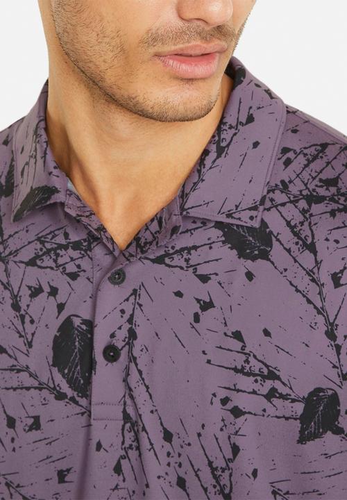 PUMA - Cloudspun golf  static polo - purple charcoal-puma black