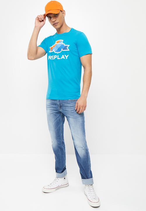 Replay - Replay cotton t-shirt - blue