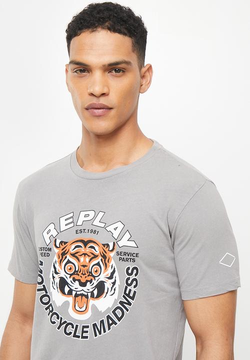 Replay - Replay jersey t-shrt - grey