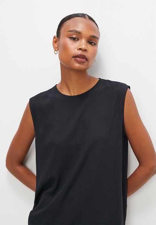 edit - Basic woven shell -  black