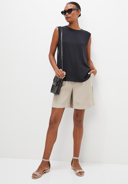edit - Basic woven shell -  black