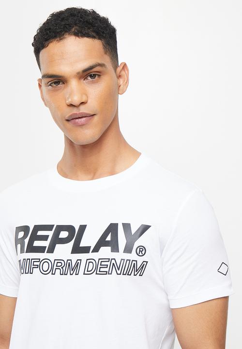 Replay - Replay basic jersey T-shirt - white