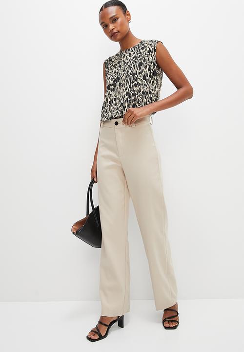 edit - Basic woven shell - scratchy mono print