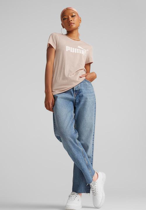 PUMA - Ess logo heather tee - rose quartz